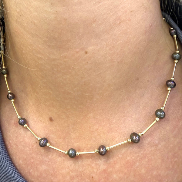 Collier Ras du Cou Or Jaune 18k Poids-6.63 Grs