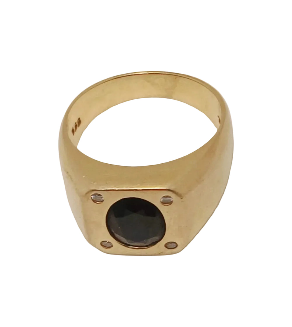 Chevalière vintage en Or Jaune 18 K - Taille 59 - 13.48 G