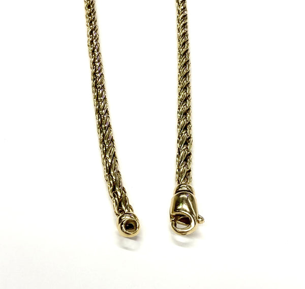 Longue Chaîne en Or Jaune 18K – Maille Haricot Ronde
