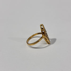 Bagues Marquise Or Jaune 18K Taille-55