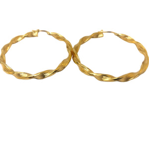 Boucles d'oreilles créoles en Or Jaune 18K