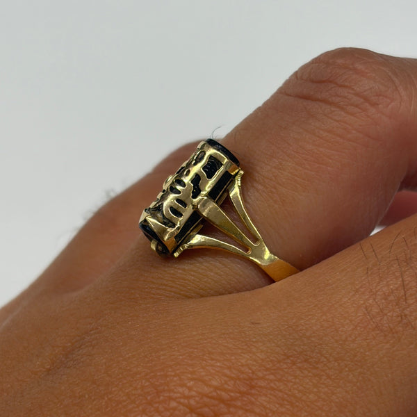 Bague Tiki en Or Jaune 18 K