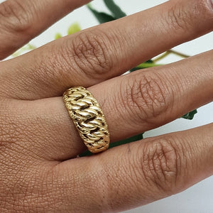 Bague en Or Jaune 18K Taille-59