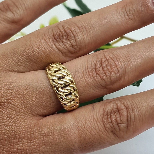 Bague en Or Jaune 18K Taille-59