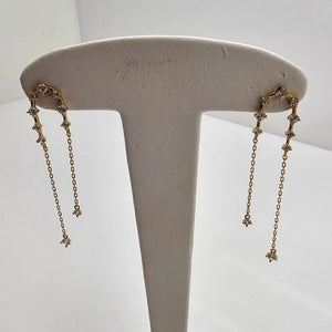 Boucles d'oreilles pendantes en or jaune 18 K - 1.28 G