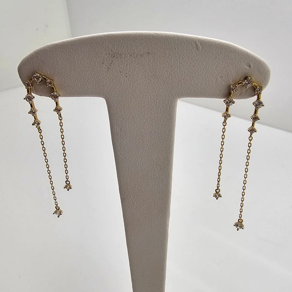 Boucles d'oreilles pendantes en or jaune 18 K - 1.28 G