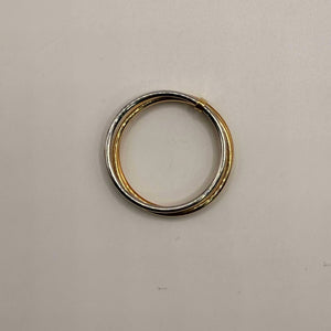 Bague Alliance Or Jaune et Blanc 18K T.53