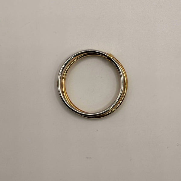 Bague Alliance Or Jaune et Blanc 18K T.53