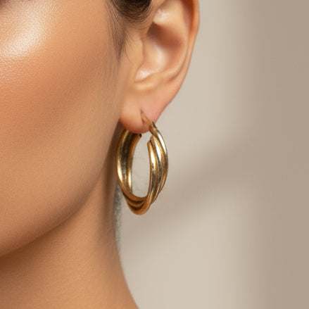 Créoles en Or Jaune 18K 1.16 Grs