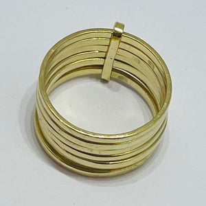 Bague semainier en Or Jaune 18K - Taille 58- 10.29g