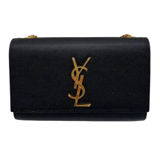 Saint Laurent - Sac Kate Small en Cuir Grainé Noir