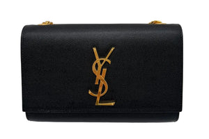 Saint Laurent - Sac Kate Small en Cuir Grainé Noir