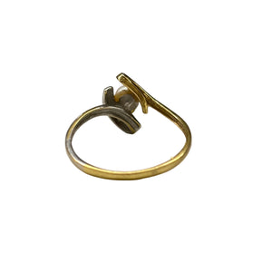 Bague Empierrée en Or Jaune et Gris 18K