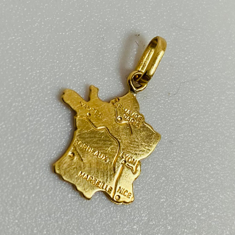 Pendentif France en Or Jaune 18K - 1 Grs