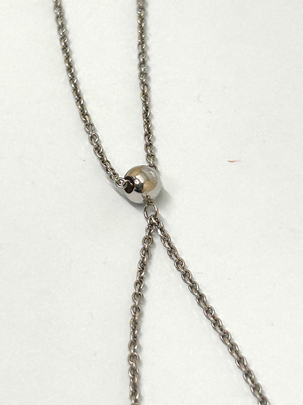 Collier Perles Forçat Or Blanc 18K
