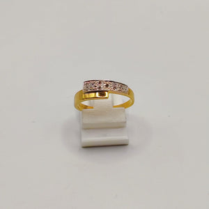 Bague en Or Jaune 18K - Diamant - Taille 54 - 2.49G