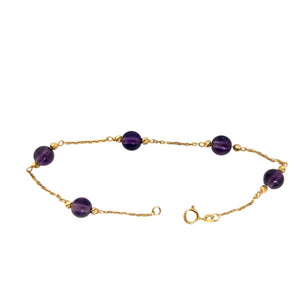 Bracelet Améthyste Or Jaune 18k
