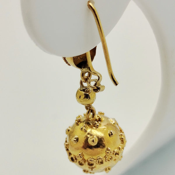 Boucles d'Oreilles Pendantes en Or Jaune 18K - 4.95gr