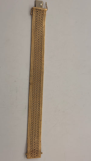 Bracelet Manchette en Or Jaune 18K - 50.42g