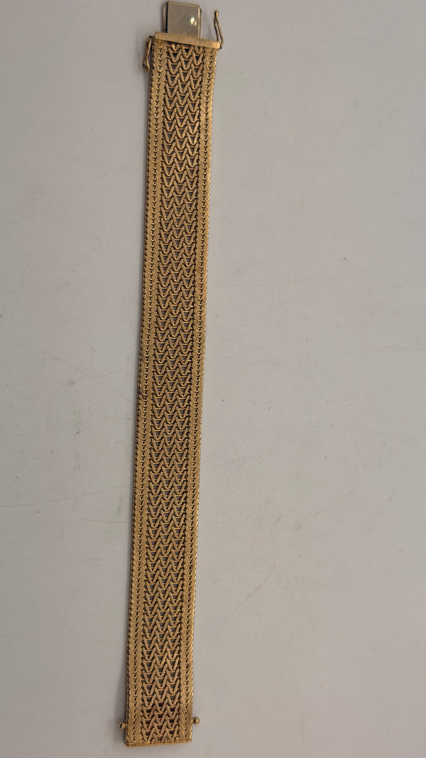 Bracelet Manchette en Or Jaune 18K - 50.42g