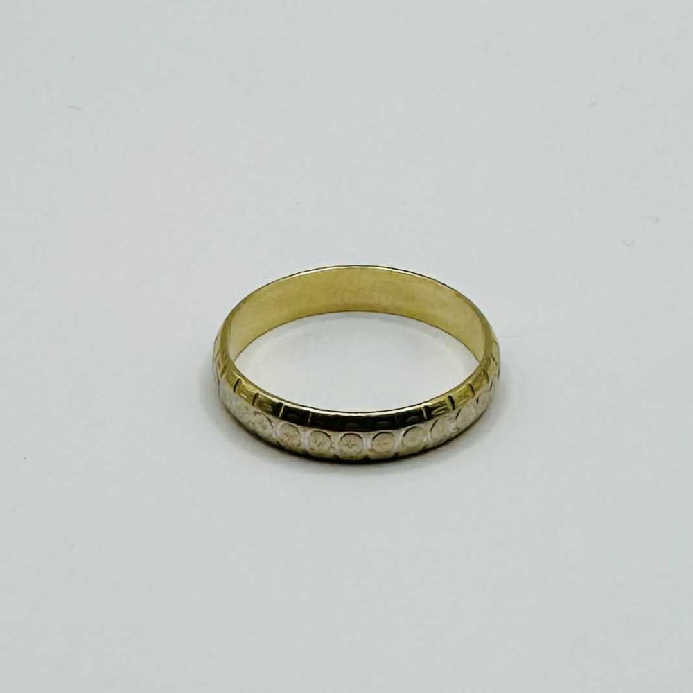 Alliance en Or Jaune et Blanc 18K Taille 57