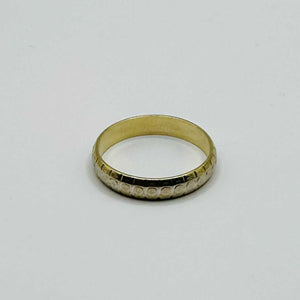 Alliance en Or Jaune et Blanc 18K Taille 57