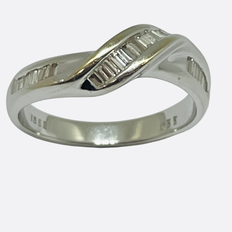 Bague en Or Blanc 18K - Taille 56 - 4.4 G