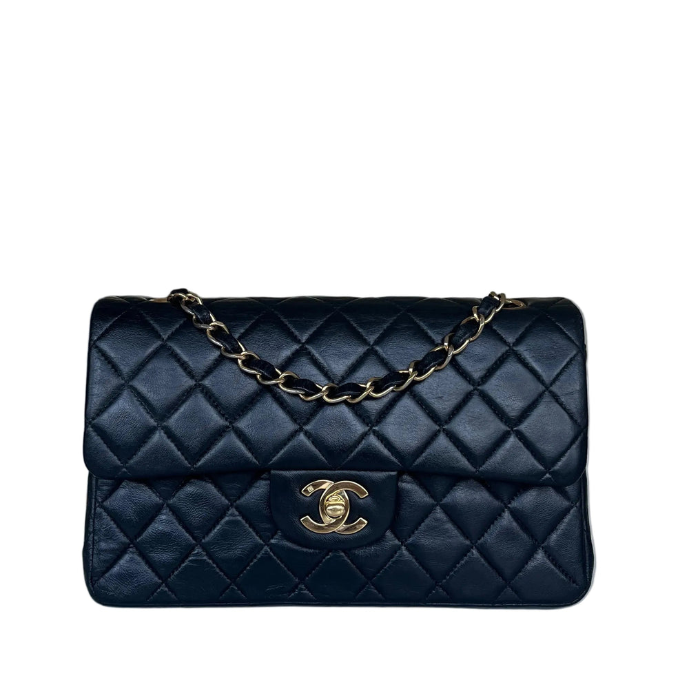 Sac Chanel Timeless 23 cm en Cuir Noir Vintage