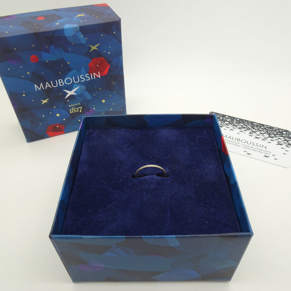 Bague Alliance Mauboussin en Or Blanc 18 Carats avec Diamants 0,25 ct