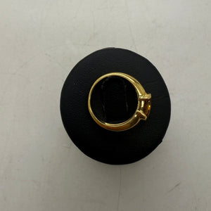 Bague en or jaune 18K avec citrine - T 52