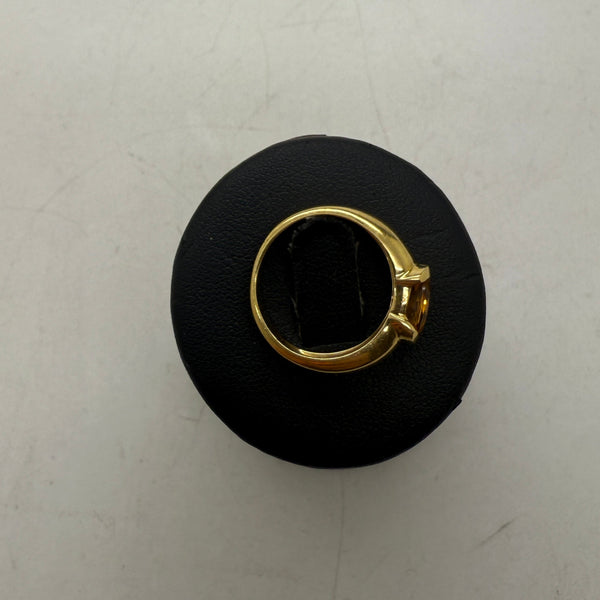 Bague en or jaune 18K avec citrine - T 52