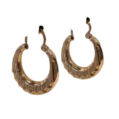 Boucles d'oreilles  en or jaune 18 carats Poids - 1.98 Grs