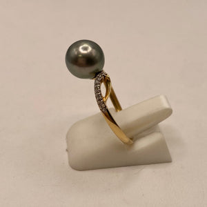 Bague en Or Jaune 18K - Taille 53 - 2.17g