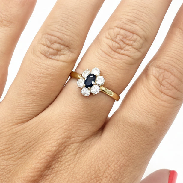 Bague Marguerite en Or Jaune 18k - 2.45 G