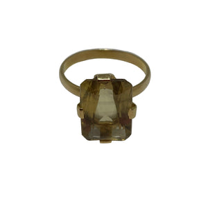 Bague Solitaire Or Jaune 18K - Taille 54