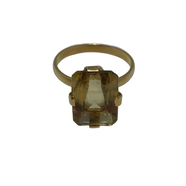 Bague Solitaire Or Jaune 18K - Taille 54