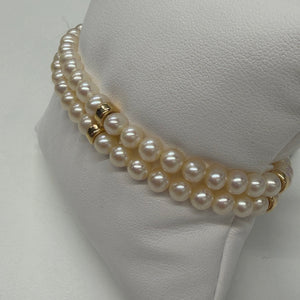 Bracelet Perles d'Eau Douce en or jaune 18 K