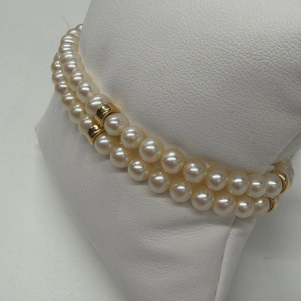 Bracelet Perles d'Eau Douce en or jaune 18 K