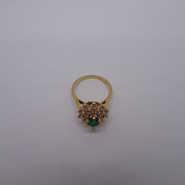 Bagues Marguerite en Or Jaune 18K Taille-53