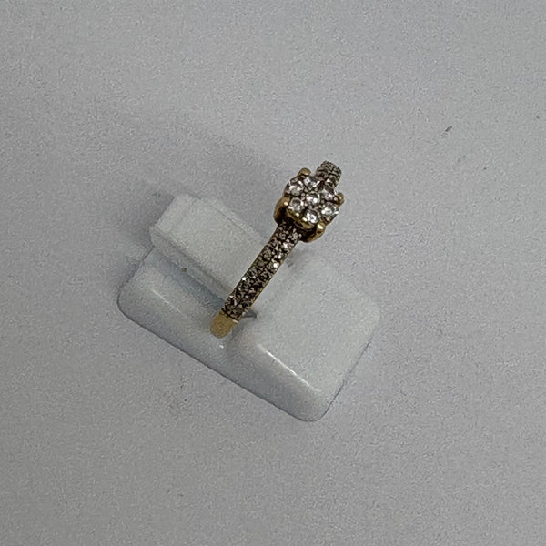 Bague Solitaire en Or Jaune 18 K - Taille 56 - 1.91 G