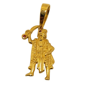 Pendentif Divinité Hindous Or Jaune Rubis 18K - 1.79Grs