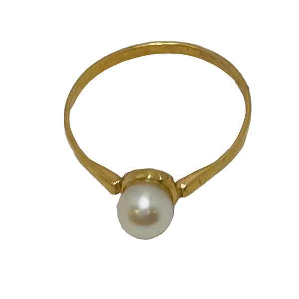 Bague Solitaire Or Jaune 18K - 1.10 G