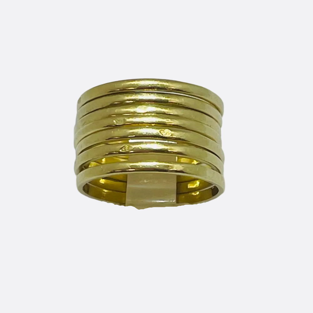 Bague semainier en Or Jaune 18K - Taille 58