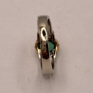 Bague en Or Jaune et Or Blanc 18 Carats - Taille 55.5