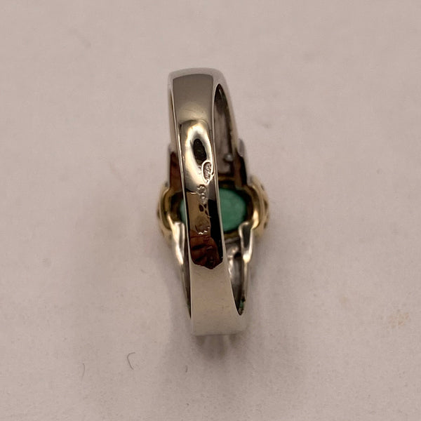 Bague en Or Jaune et Or Blanc 18 Carats - Taille 55.5