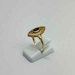 Bague Marquise en Or Jaune 18 Carats