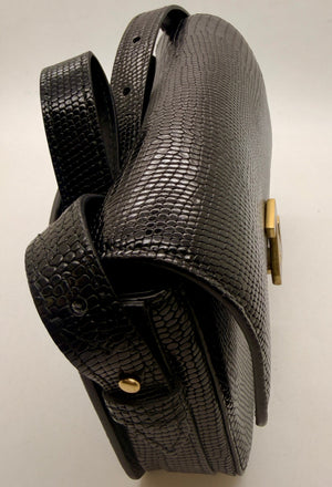 Sac à main Zadig et Voltaire en cuir noir croco