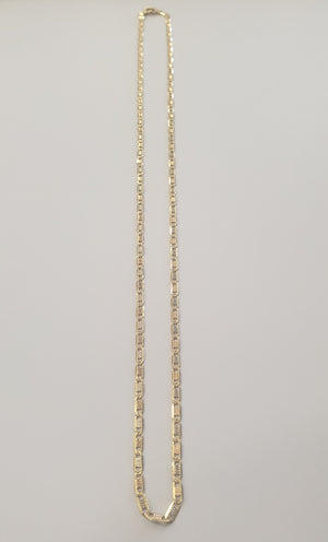 Collier Princesse en Or Jaune 18 K Marine  - T 51cm