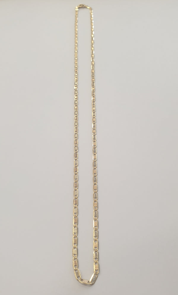 Collier Princesse en Or Jaune 18 K Marine  - T 51cm