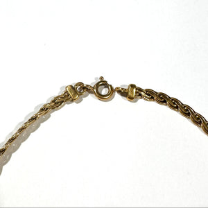 Bracelet Gourmette Tressé en Or Jaune 18k